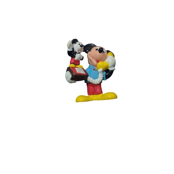 Vintage Disney Applause Mickey mouse with Mickey Phone Figure - Picture 1 of 3